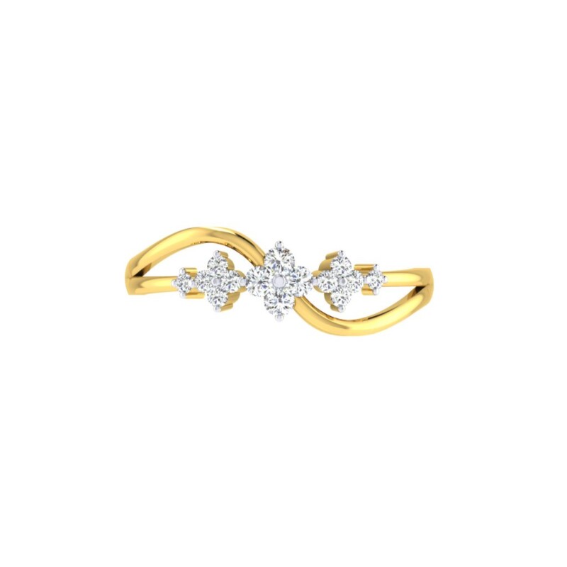 IGI Certified Natural Diamond Women's Ring 14K/18K Fine Yellow Gold