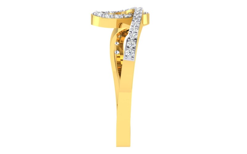 IGI Certified Natural Diamond Women's Ring 14K/18K Fine White and Yellow Gold