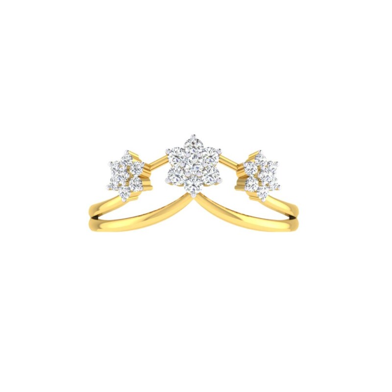 IGI Certified Natural Diamond Women's Ring 14K/18K Fine Yellow Gold