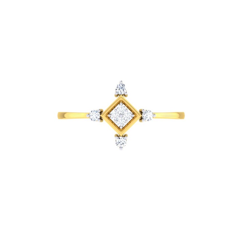 IGI Certified Natural Diamond Women's Ring 14K/18K Fine Yellow Gold