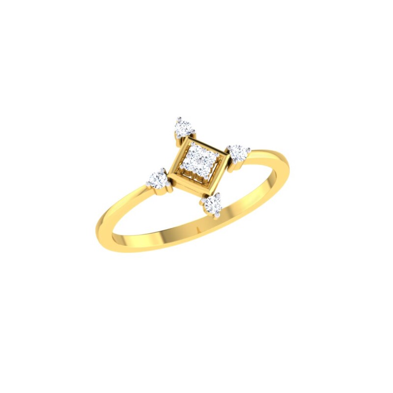 IGI Certified Natural Diamond Women's Ring 14K/18K Fine Yellow Gold