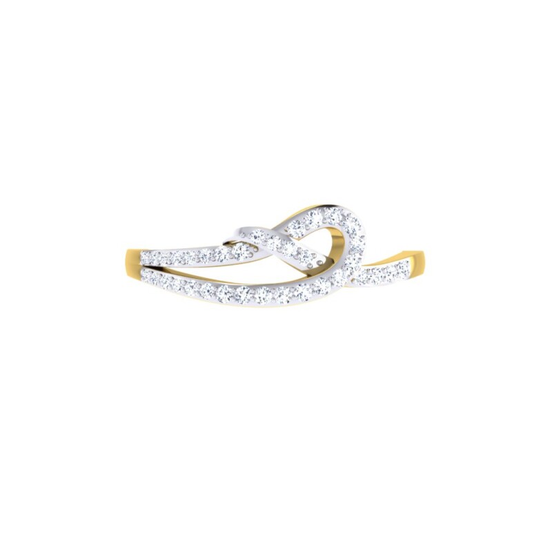 IGI Certified Natural Diamond Women's Ring 14K/18K Fine White and Yellow Gold