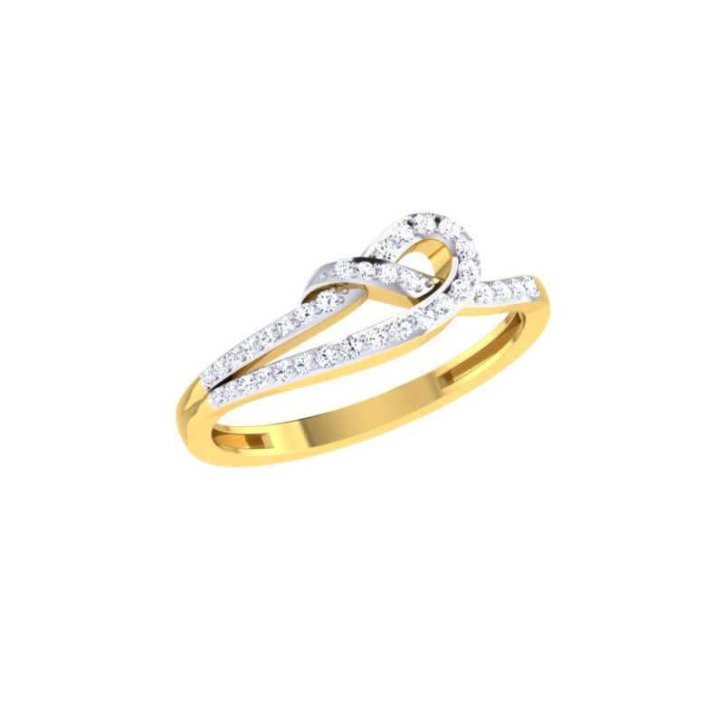 IGI Certified Natural Diamond Women's Ring 14K/18K Fine White and Yellow Gold