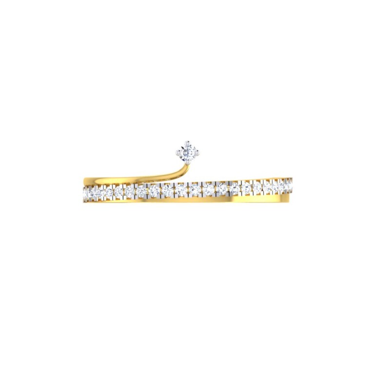 IGI Certified Natural Diamond Women's Ring 14K/18K Fine White and Yellow Gold