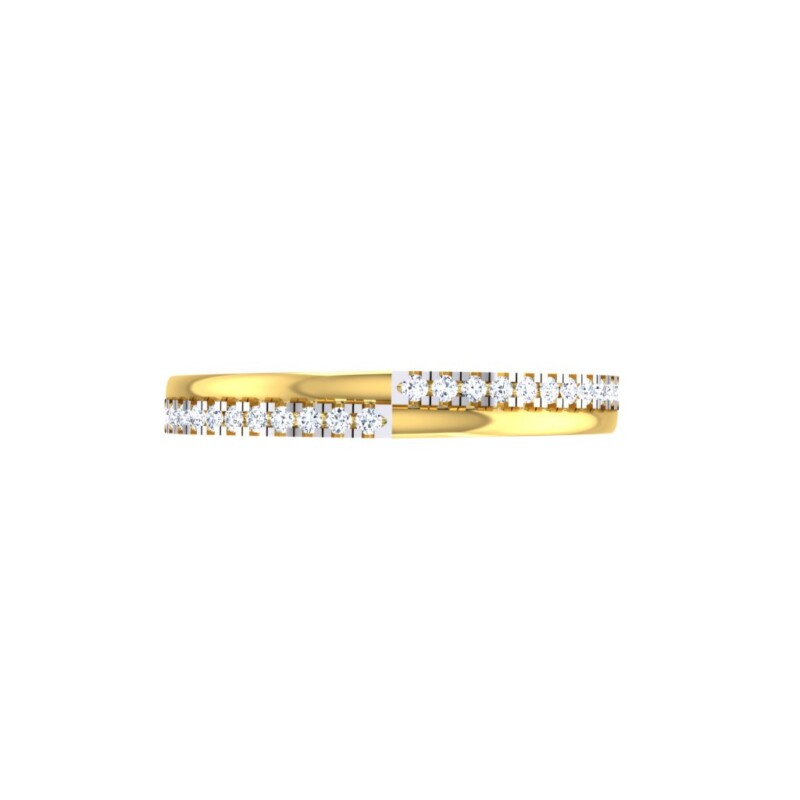 IGI Certified Natural Diamond Women's Ring 14K/18K Fine White and Yellow Gold