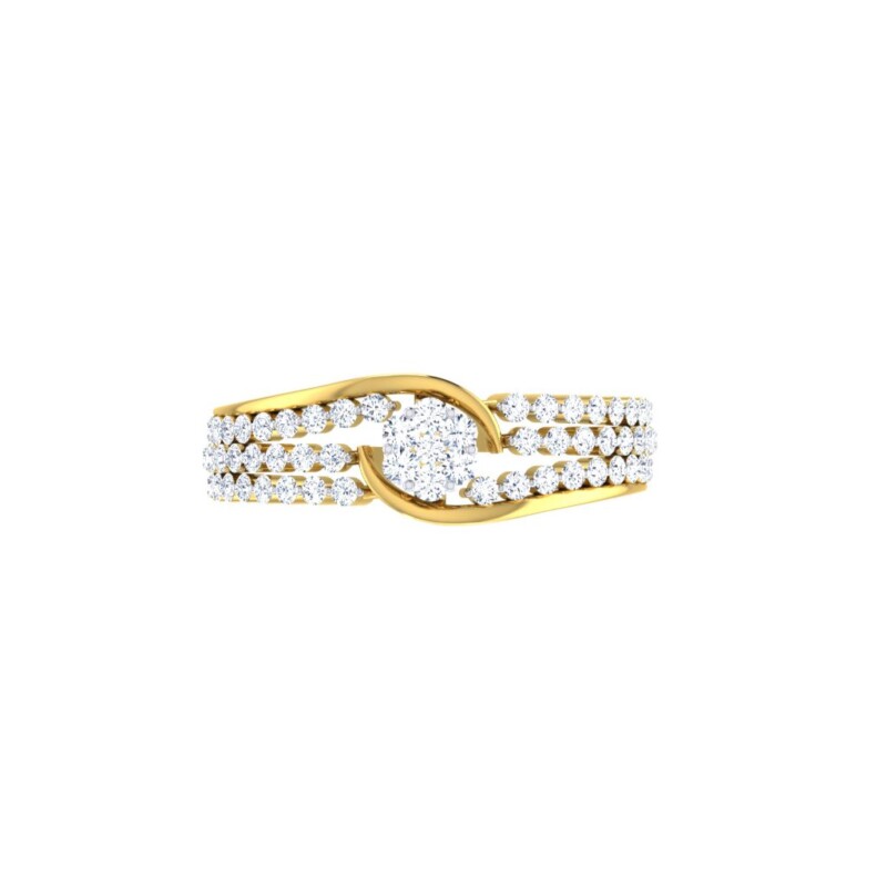 IGI Certified Natural Diamond Women's Ring 14K/18K Fine Yellow Gold