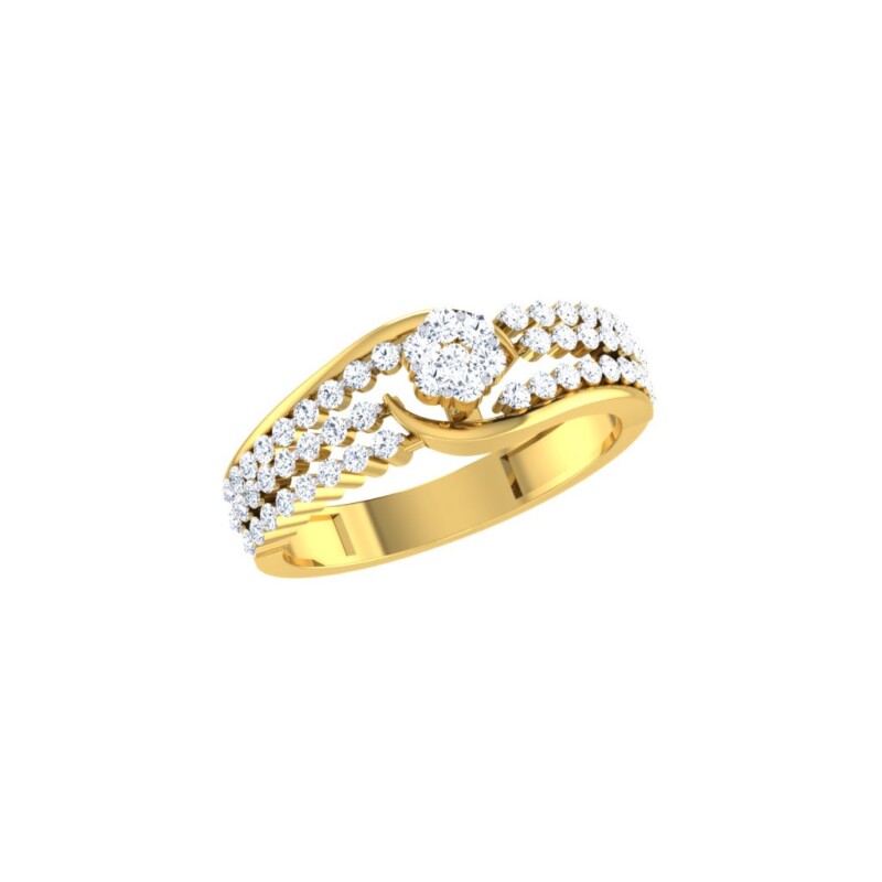 IGI Certified Natural Diamond Women's Ring 14K/18K Fine Yellow Gold