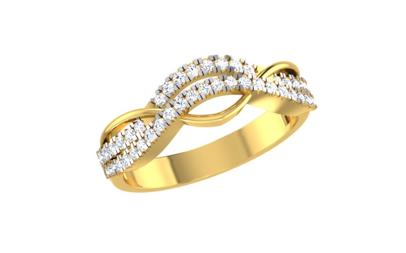 IGI Certified Natural Diamond Women's Ring 14K/18K Fine Yellow Gold