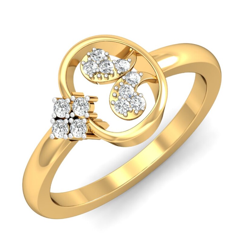 IGI Certified Natural Diamond Women's Ring 14K/18K Fine Yellow Gold