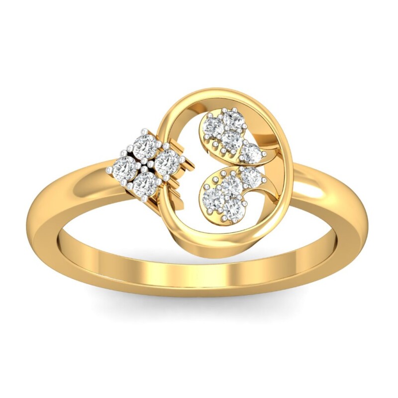 IGI Certified Natural Diamond Women's Ring 14K/18K Fine Yellow Gold