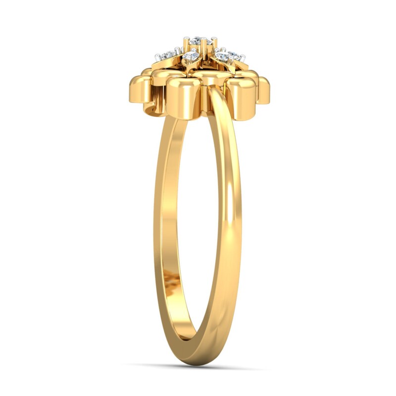 IGI Certified Natural Diamond Women's Ring 14K/18K Fine Yellow Gold