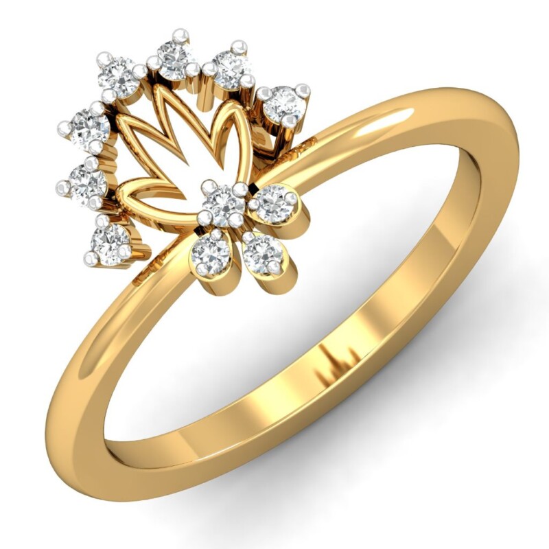 IGI Certified Natural Diamond Women's Ring 14K/18K Fine Yellow Gold