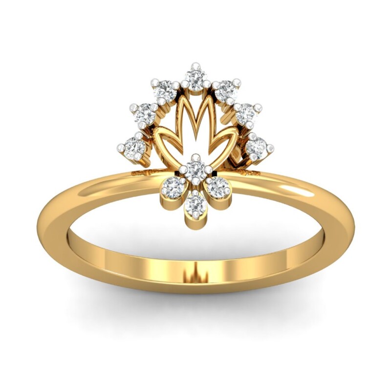 IGI Certified Natural Diamond Women's Ring 14K/18K Fine Yellow Gold