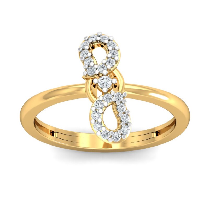 IGI Certified Natural Diamond Women's Ring 14K/18K Fine Yellow Gold