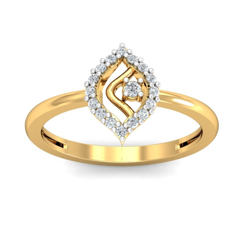 IGI Certified Natural Diamond Women's Ring 14K/18K Fine Yellow Gold