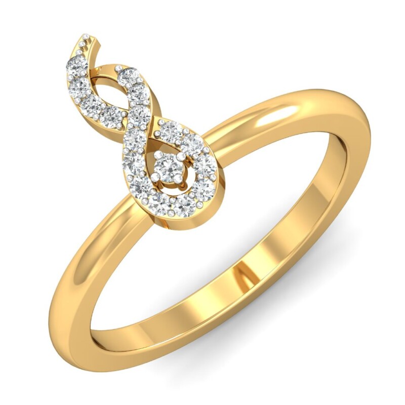 IGI Certified Natural Diamond Women's Ring 14K/18K Fine Yellow Gold