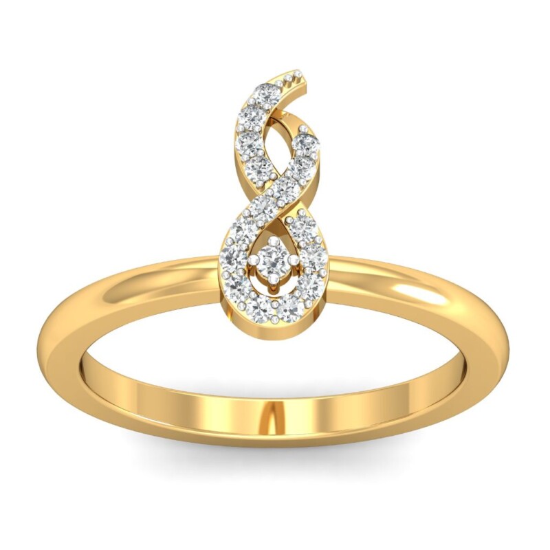 IGI Certified Natural Diamond Women's Ring 14K/18K Fine Yellow Gold