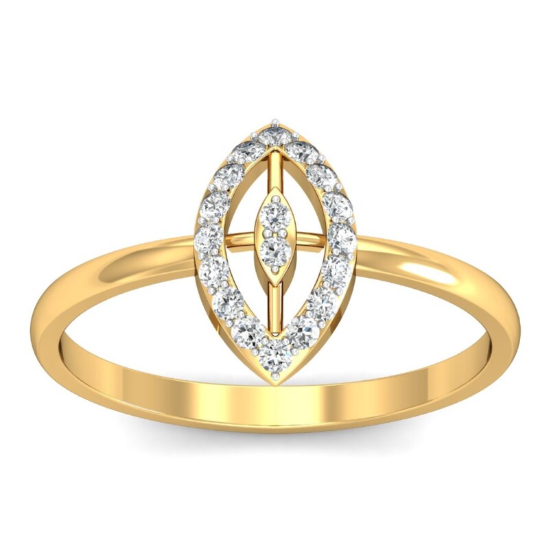 IGI Certified Natural Diamond Women's Ring 14K/18K Fine Yellow Gold