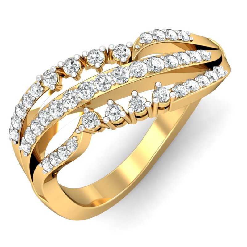 IGI Certified Natural Diamond Women's Ring 14K/18K Fine Yellow Gold