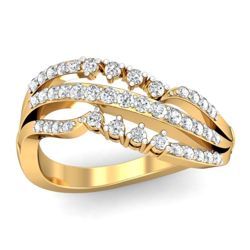 IGI Certified Natural Diamond Women's Ring 14K/18K Fine Yellow Gold