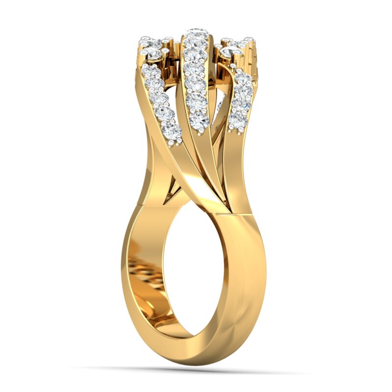 IGI Certified Natural Diamond Women's Ring 14K/18K Fine Yellow Gold