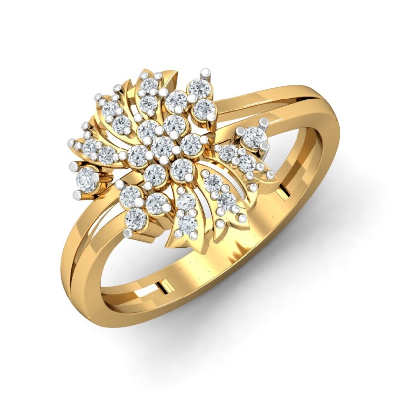 IGI Certified Natural Diamond Women's Ring 14K/18K Fine Yellow Gold