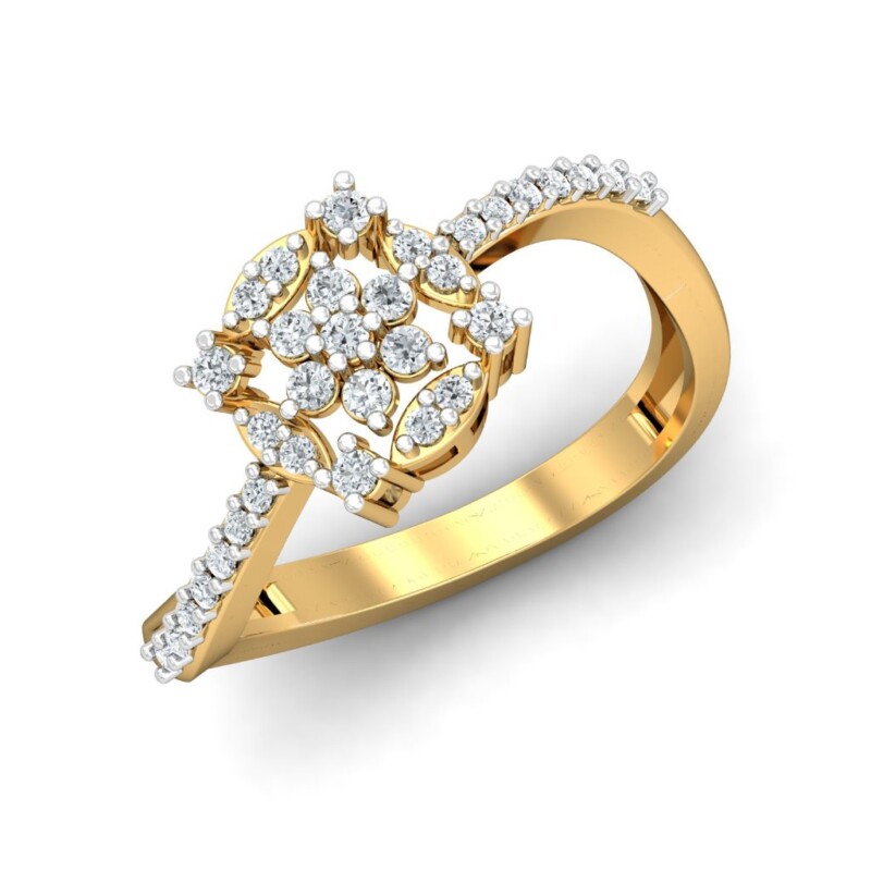 IGI Certified Natural Diamond Women's Ring 14K/18K Fine Yellow Gold