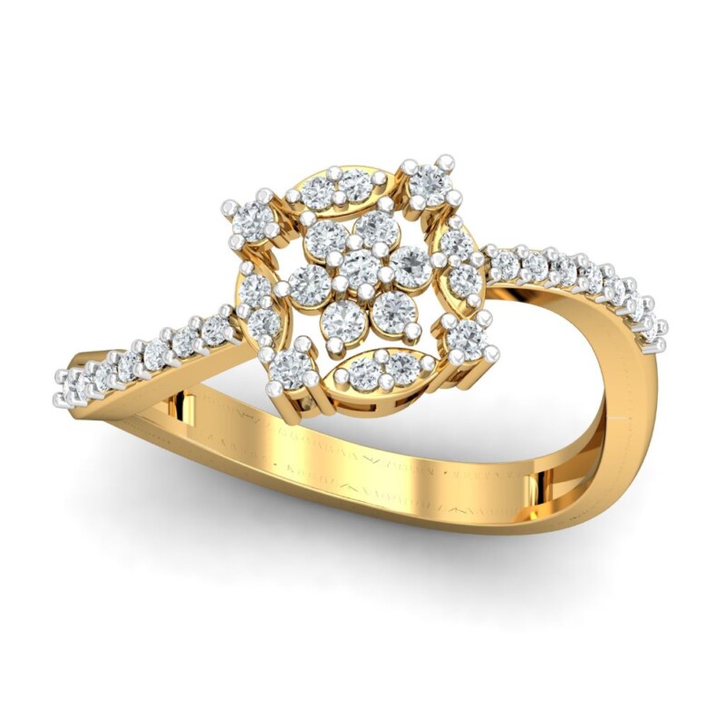 IGI Certified Natural Diamond Women's Ring 14K/18K Fine Yellow Gold