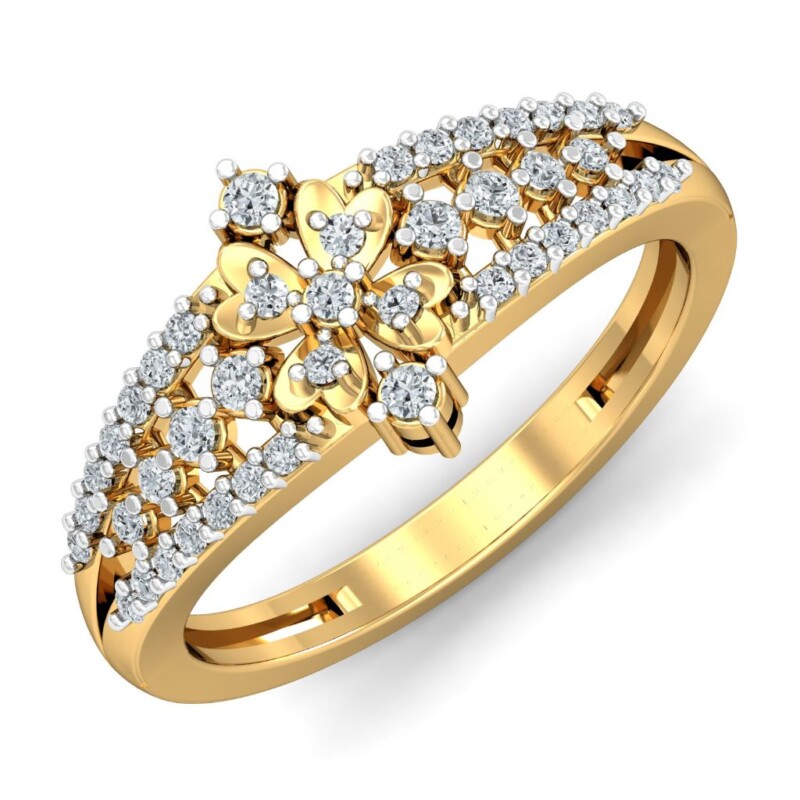 IGI Certified Natural Diamond Women's Ring 14K/18K Fine Yellow Gold