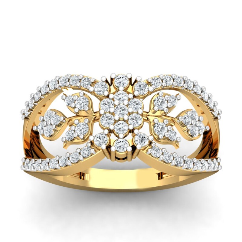 IGI Certified Natural Diamond Women's Ring 14K/18K Fine Yellow Gold