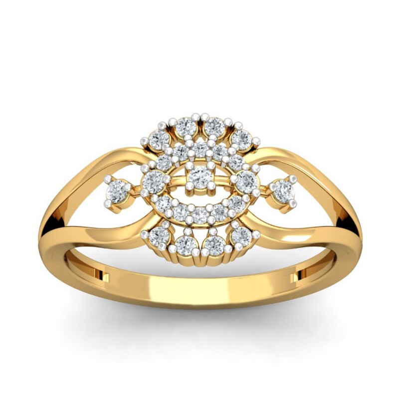 IGI Certified Natural Diamond Women's Ring 14K/18K Fine Yellow Gold