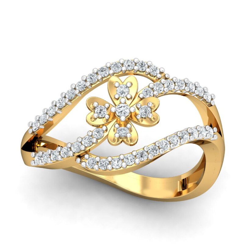 IGI Certified Natural Diamond Women's Ring 14K/18K Fine Yellow Gold