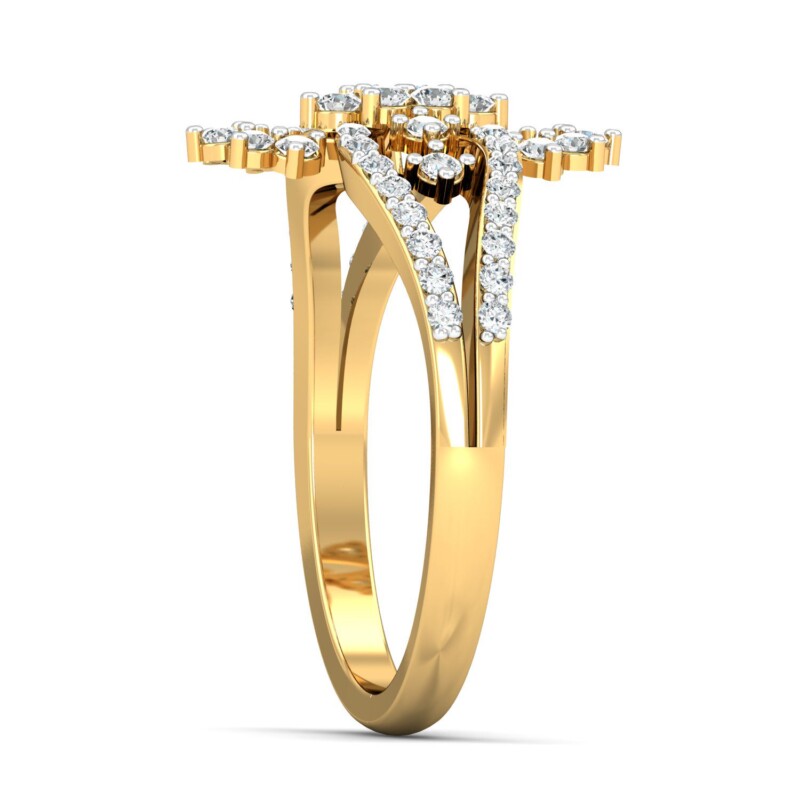 IGI Certified Natural Diamond Women's Ring 14K/18K Fine Yellow Gold