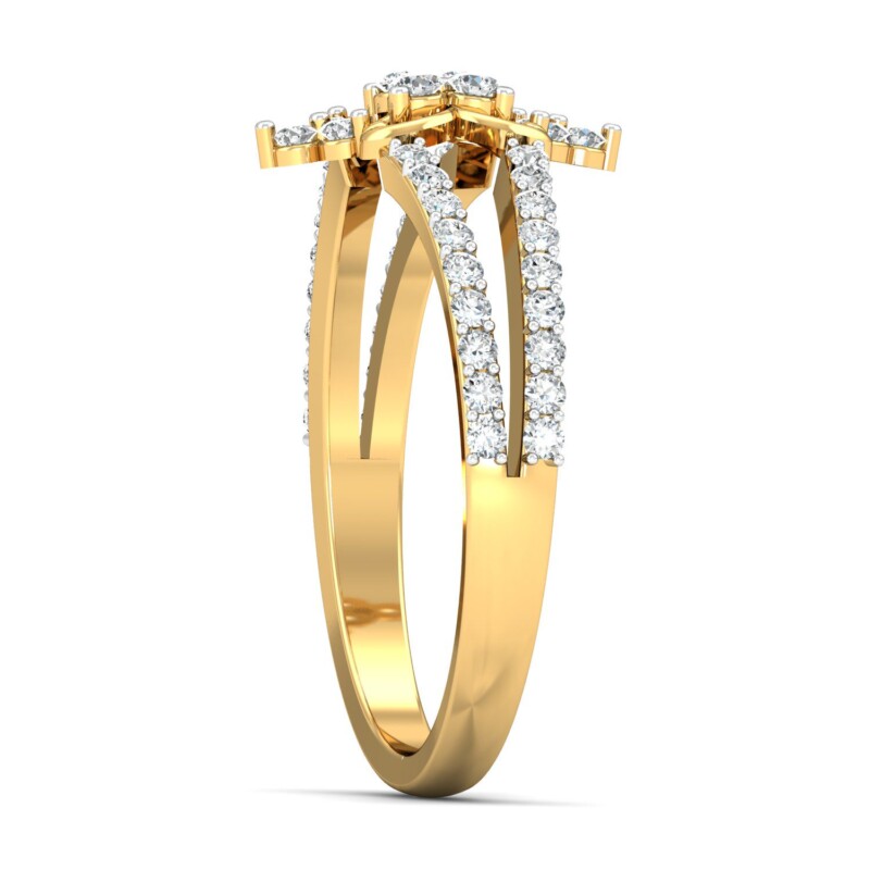 IGI Certified Natural Diamond Women's Ring 14K/18K Fine Yellow Gold