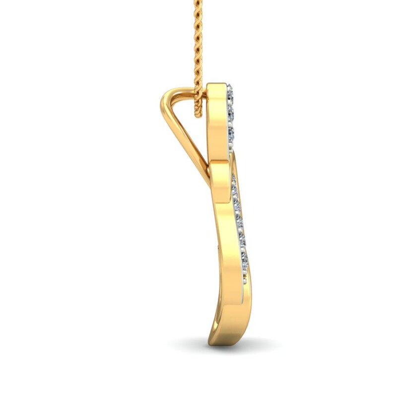 IGI Certified Natural Diamond Design Pendant 14K/18K Fine Yellow & white Gold