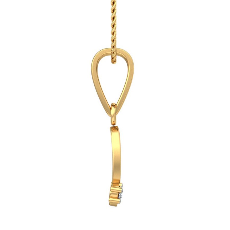 IGI Certified Natural Diamond Design Pendant 14K/18K Fine Yellow  Gold
