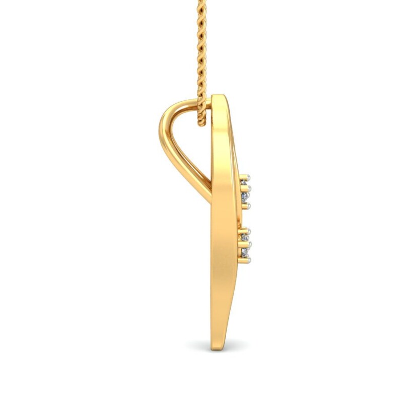 IGI Certified Natural Diamond Design Pendant 14K/18K Fine Yellow  Gold