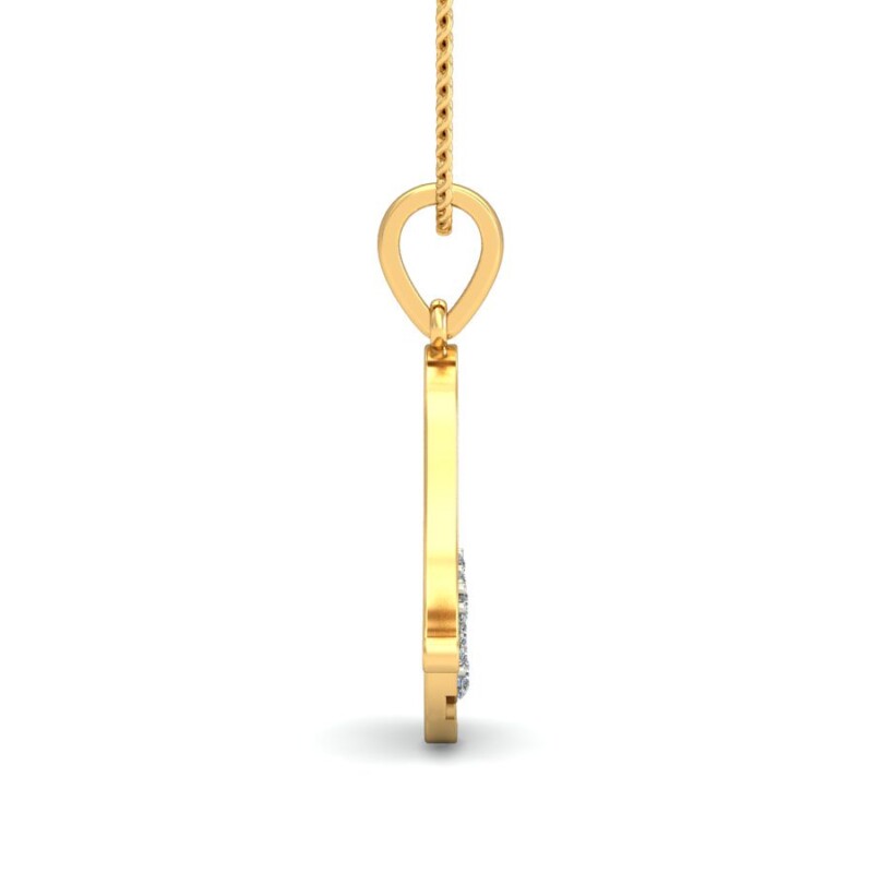 IGI Certified Natural Diamond Design Pendant 14K/18K Fine Yellow  Gold