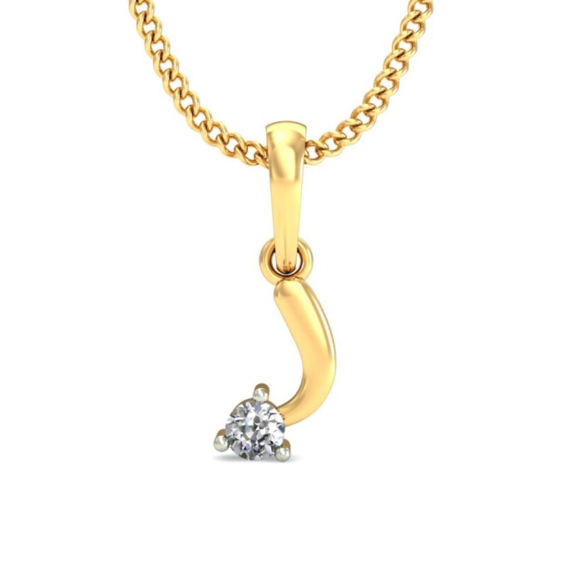 IGI Certified Natural Diamond Design Pendant 14K/18K Fine Yellow  Gold