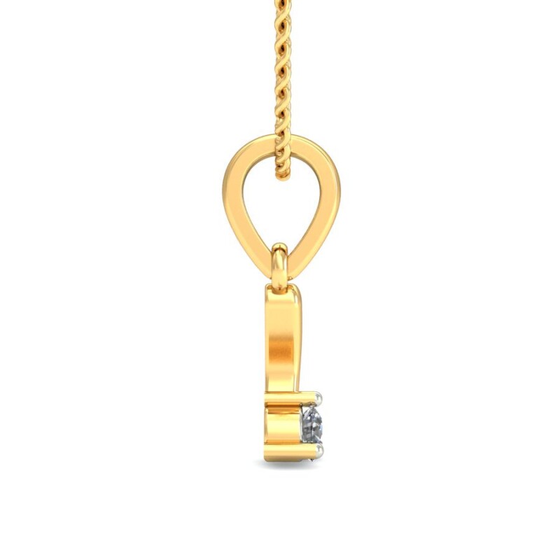 IGI Certified Natural Diamond Design Pendant 14K/18K Fine Yellow  Gold