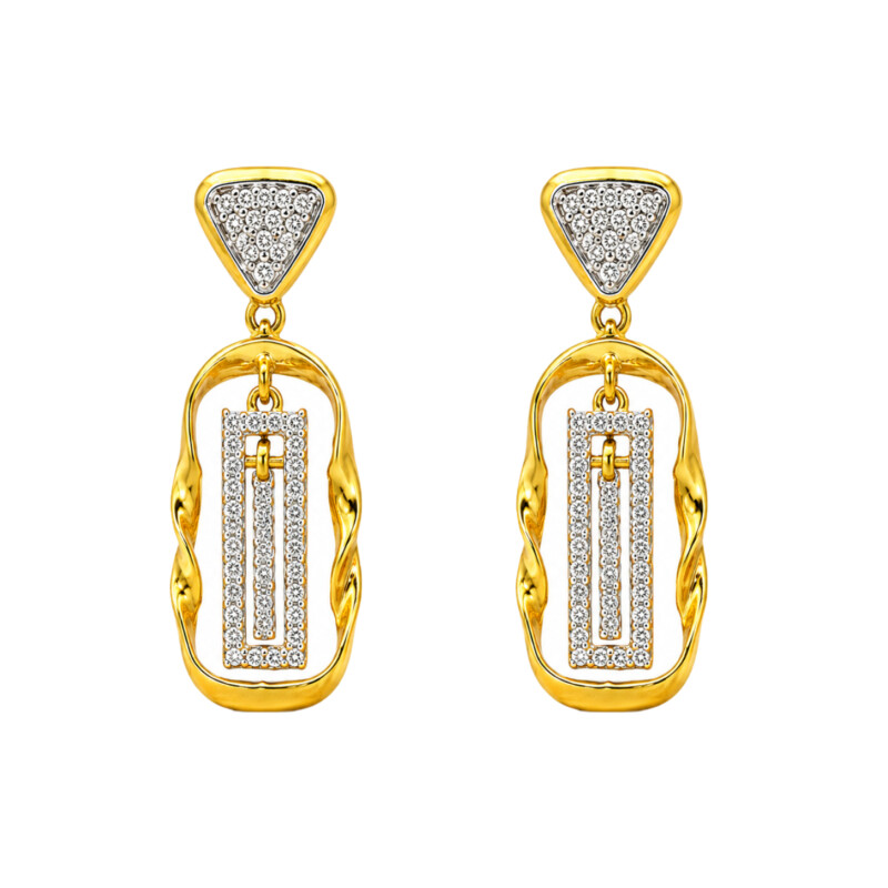 BIS Certified Real 22K Yellow Fine Gold Handmade Elegant Earrings For Women