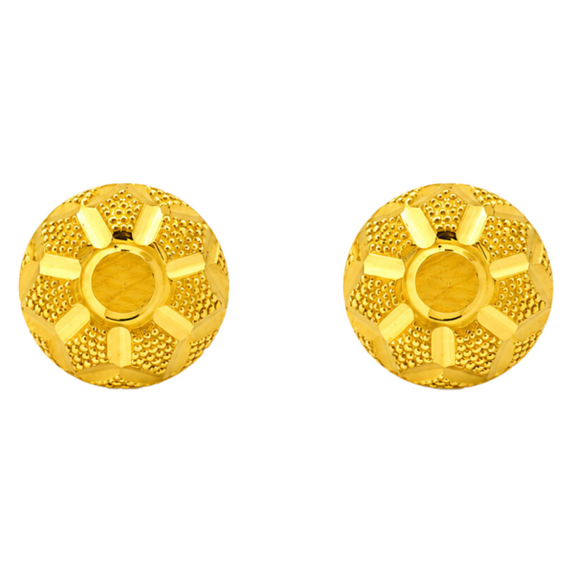 BIS Certified Real 22K Yellow Fine Gold Handmade Earrings For Women