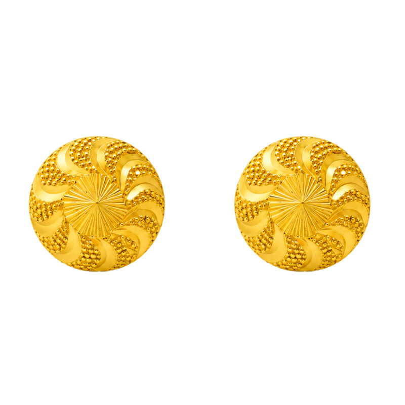 BIS Certified Real 22K Yellow Fine Gold Handmade Classy Earrings For Women